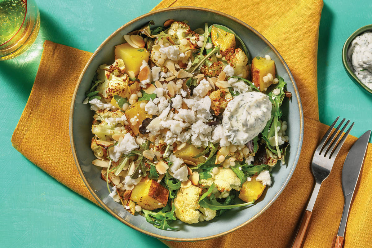 Roast Cauliflower & Goat Cheese Salad