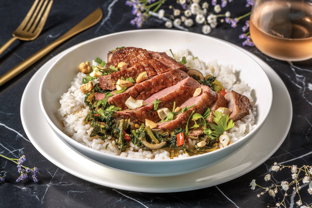 Roast Duck Breast & Red Curry Veggies