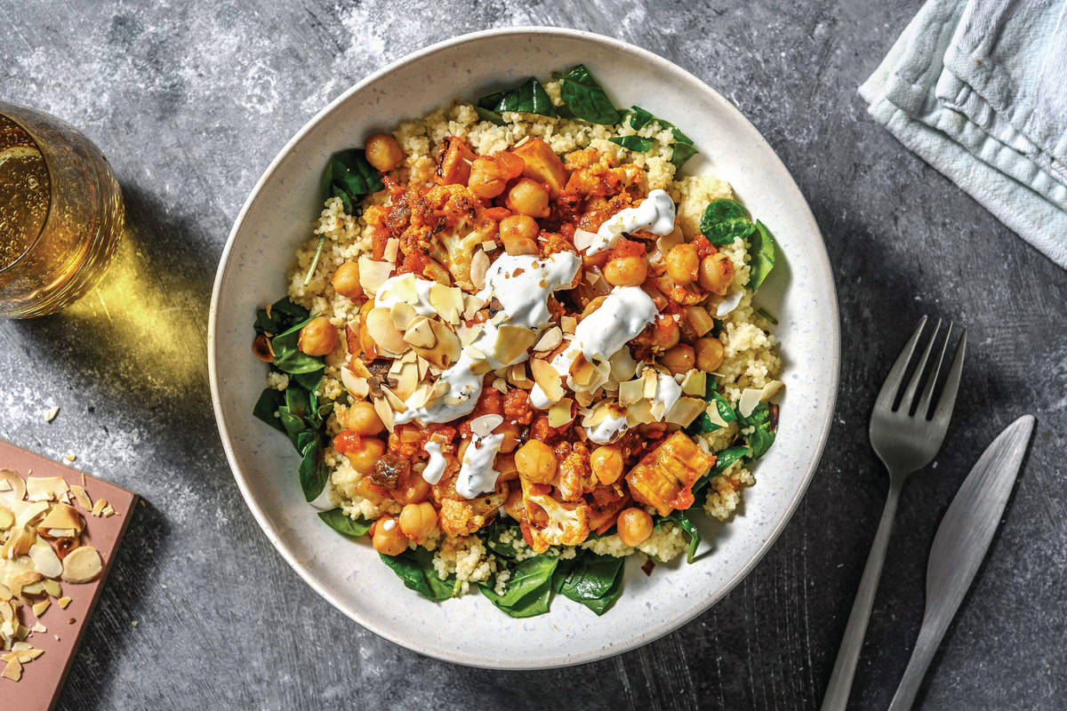 Roast Veggie, Chickpea & Date Tagine