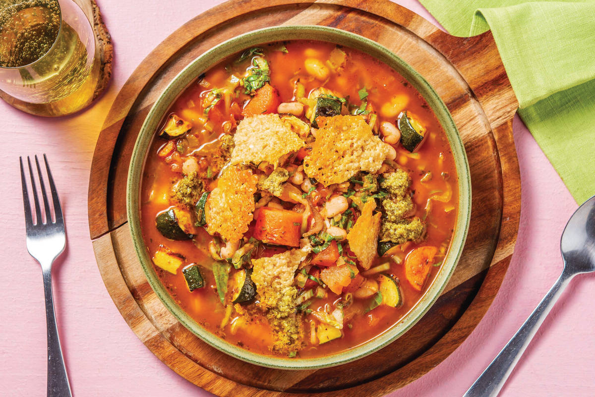 Tuscan Roast Veggie & Lentil Soup
