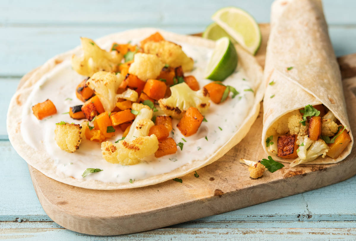 Roasted Cauliflower and Squash Tacos