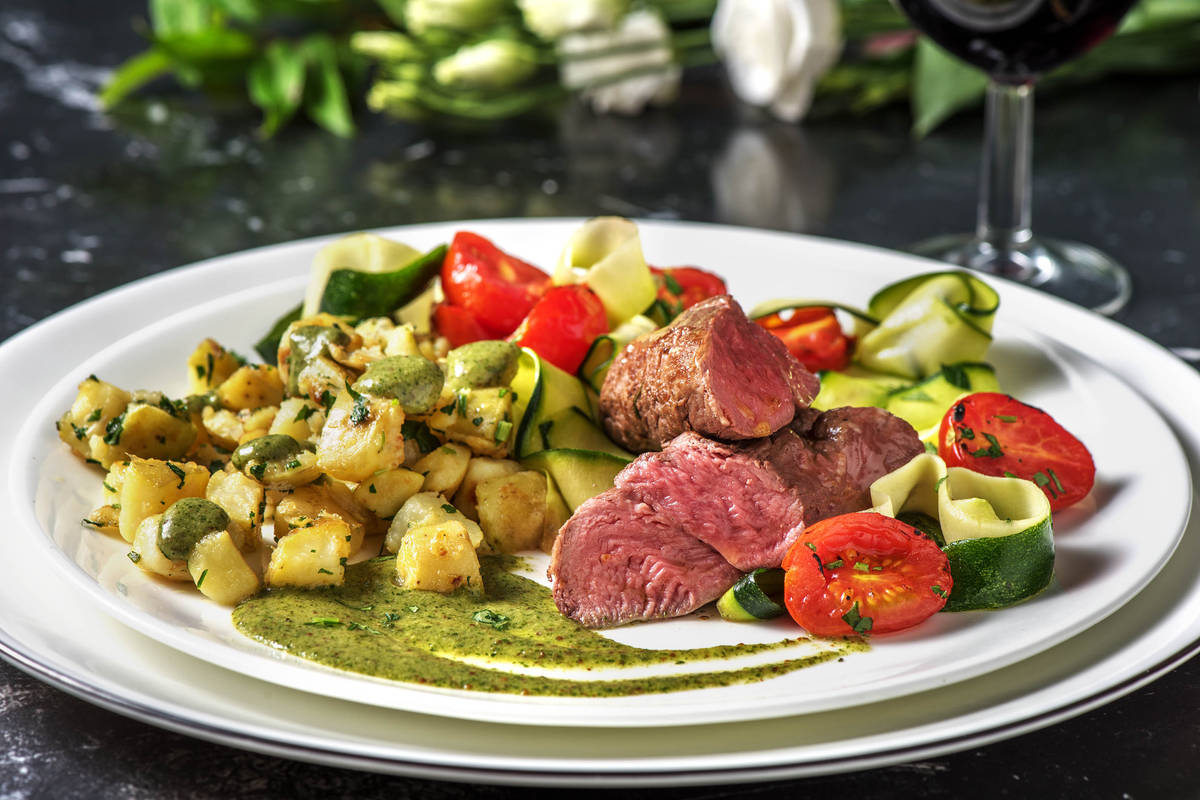 Roasted Loin of Lamb & Slow Roasted Tomatoes
