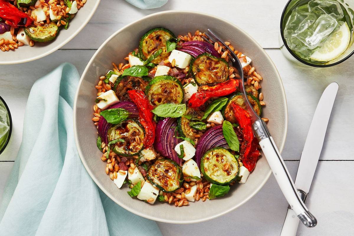 Roasted Veggie Caprese Bowl