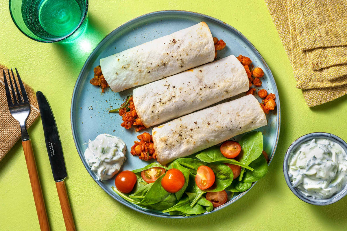 Spiced Chickpea Wraps