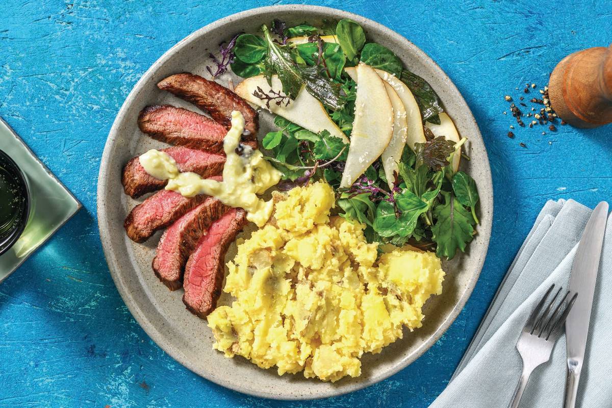 Rump Steak & Garlic Butter Sauce