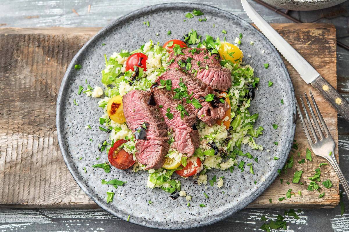 Saftige Rindssteakstreifen