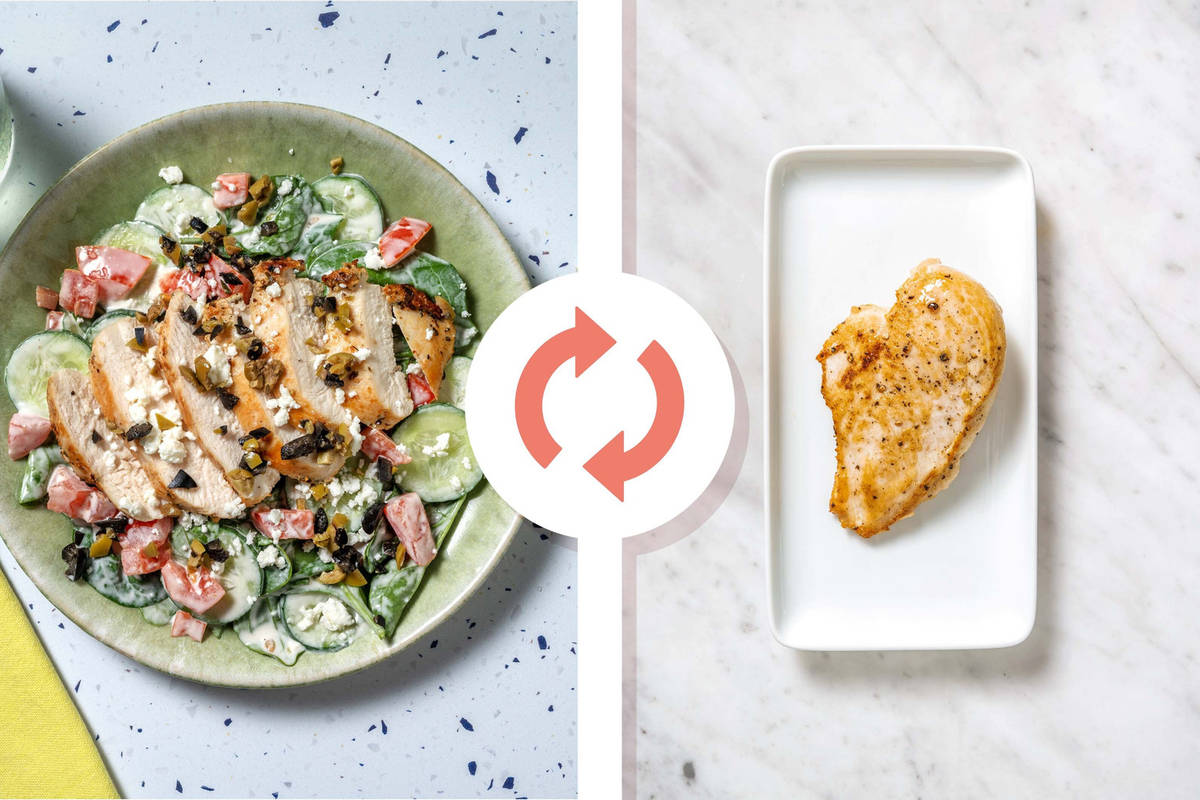 Greek-Inspired Chicken Breasts Salad