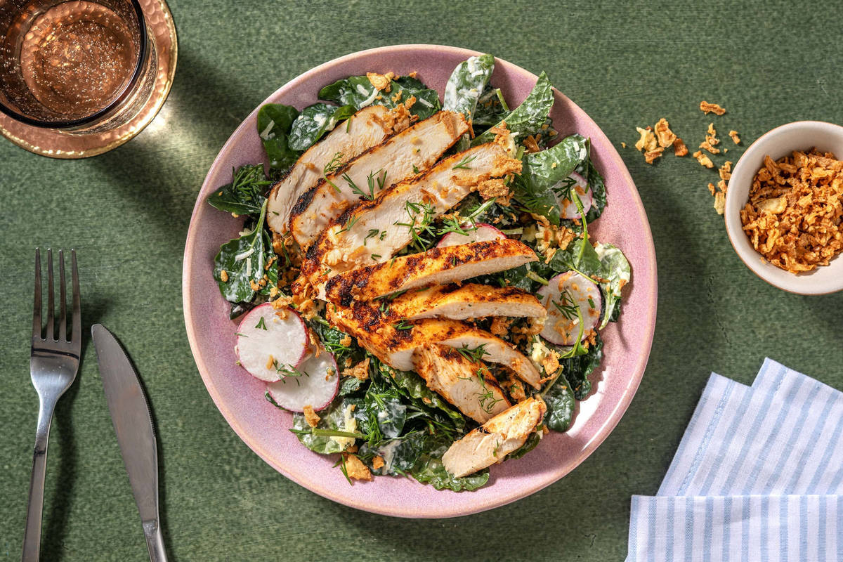 Grilled BBQ-Spiced Chicken Salad