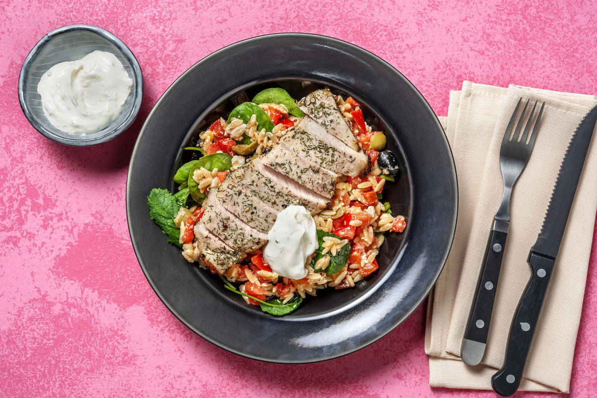 Smart Pork Souvlaki-Style Salad