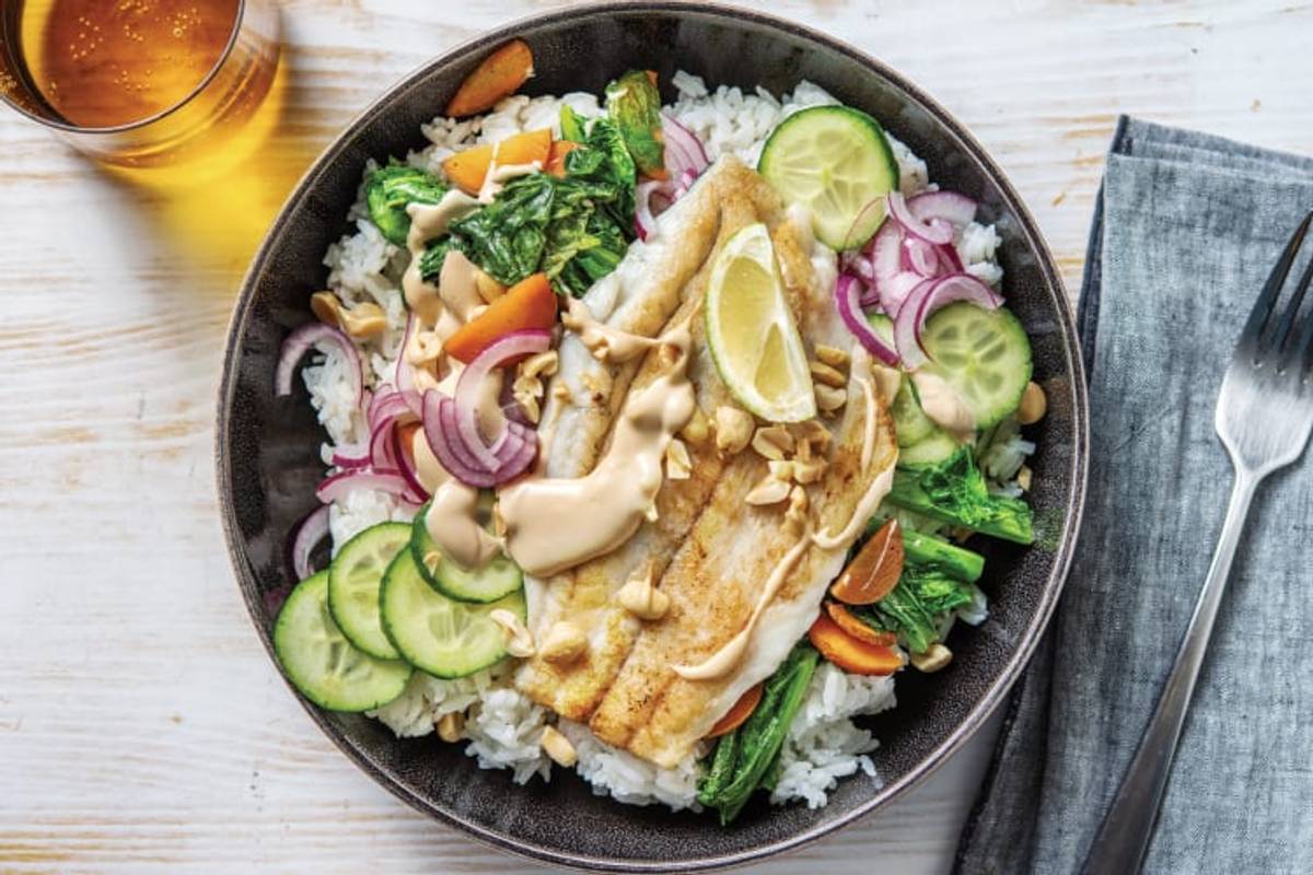 Crispy Barramundi Poke Bowl