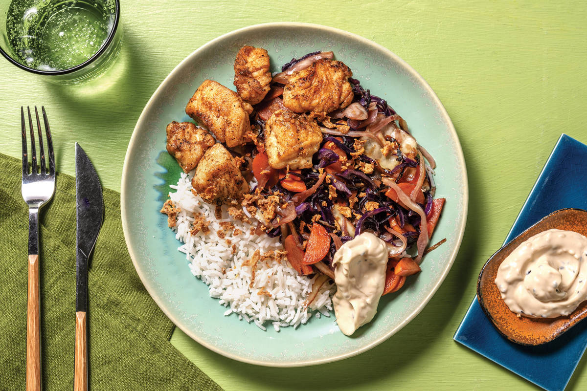 Salt-Pepper Chicken & Garlic Rice