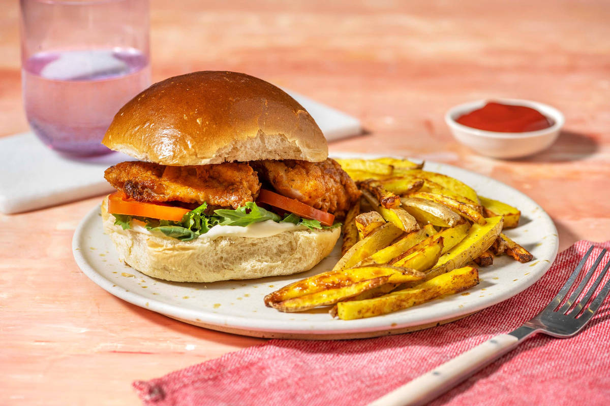 Sandwich au poulet épicé