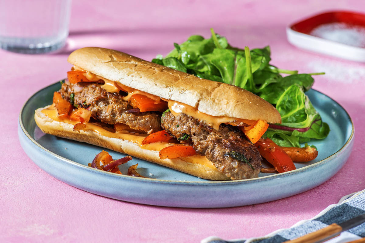 Sandwich naan à la merguez