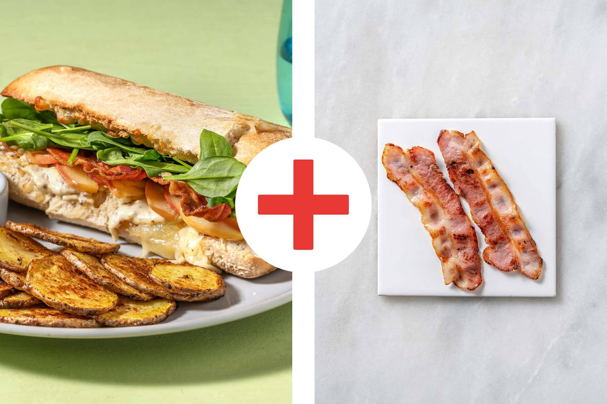 Sandwichs au cheddar fondu, au double bacon et aux pommes