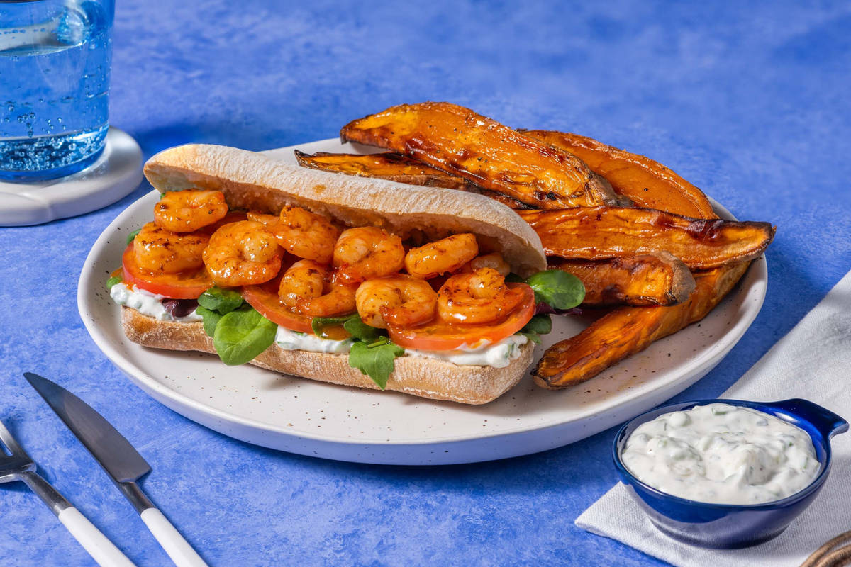 Sandwichs aux crevettes style Buffalo