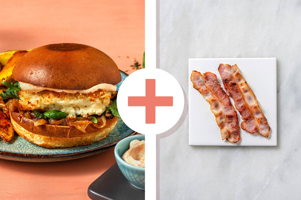 Golden Halloumi and  Bacon Sandwiches