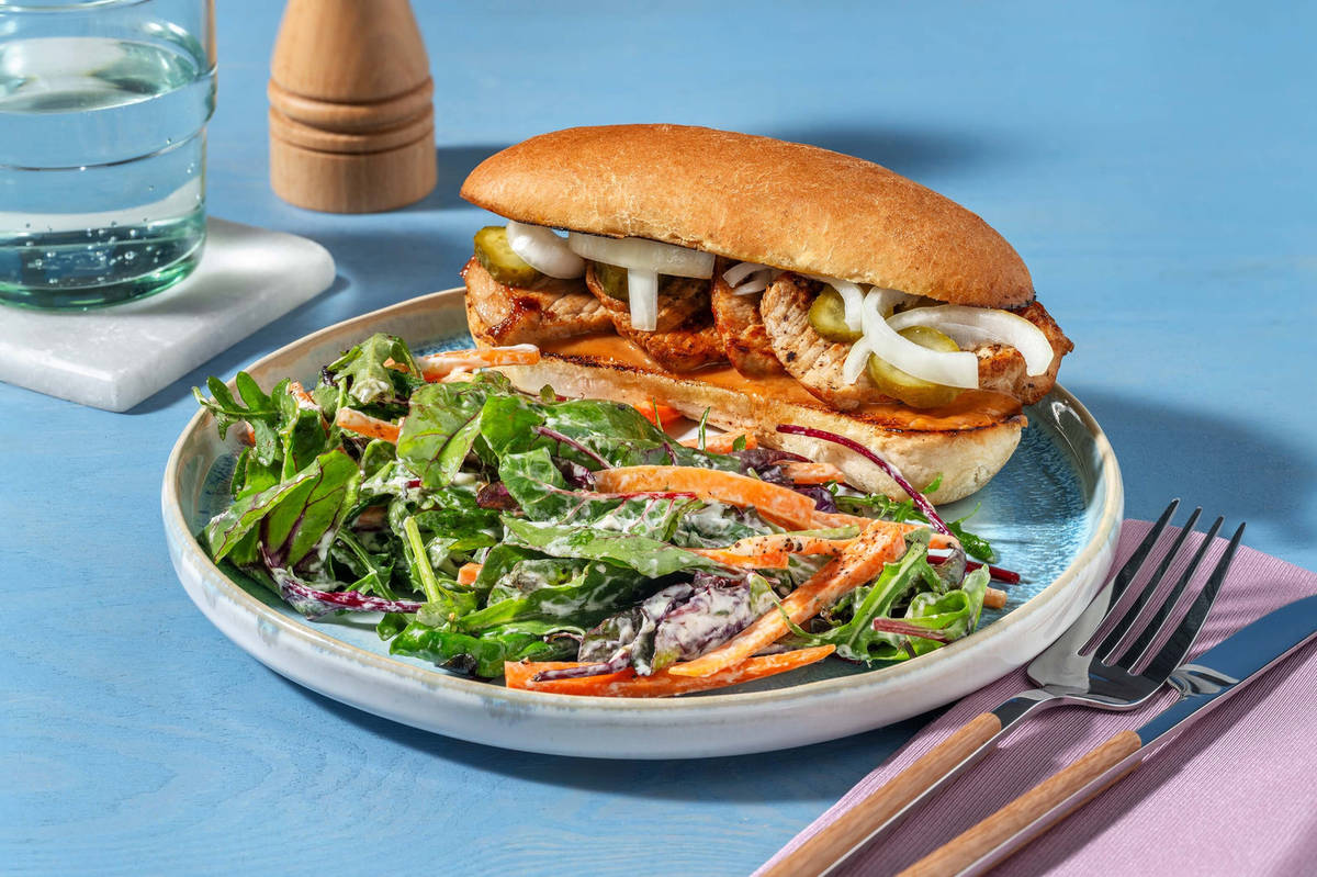 Grilled BBQ Pork Sandwiches