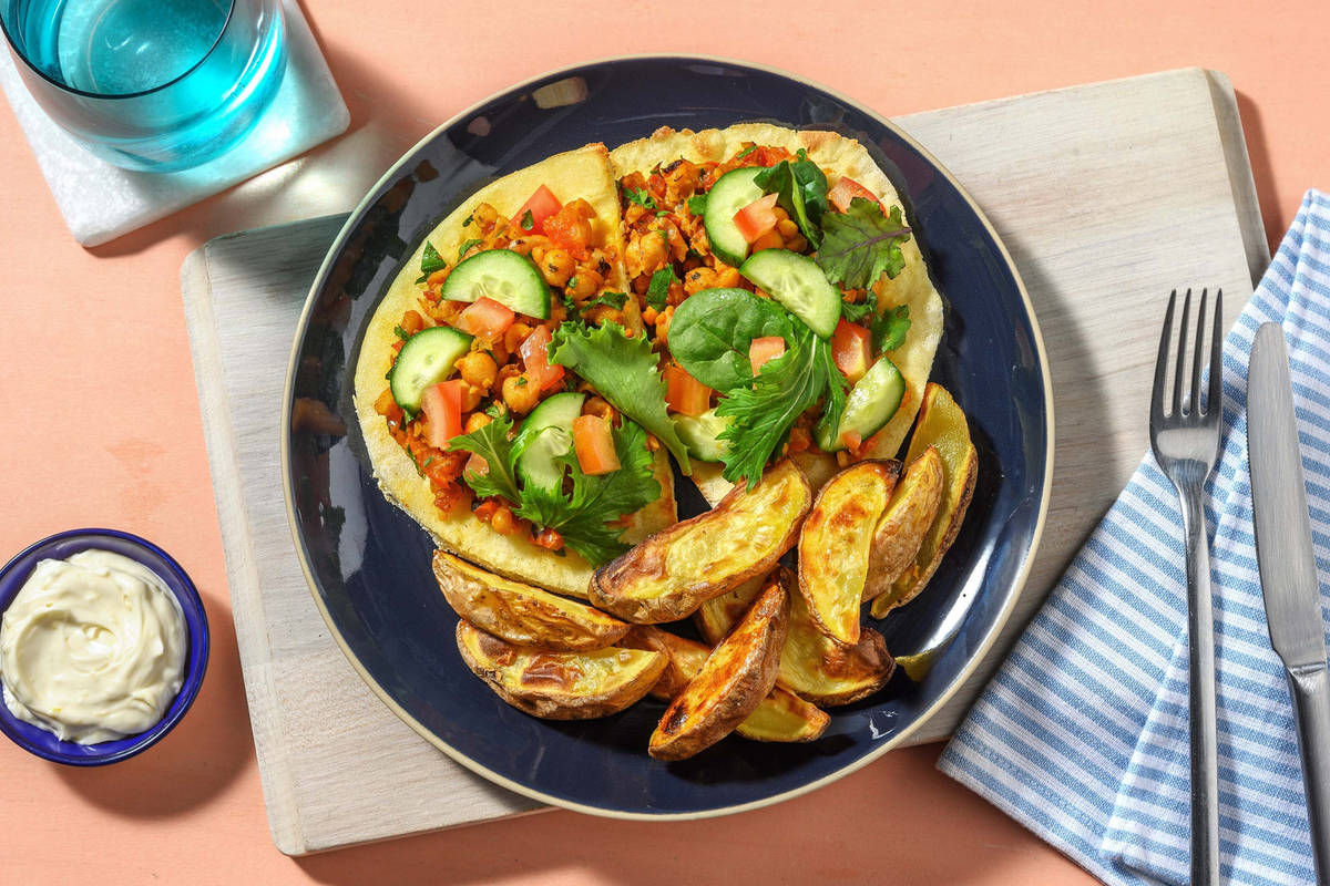 Smashed Roasted Pepper and Chickpea Open-Faced Sammies