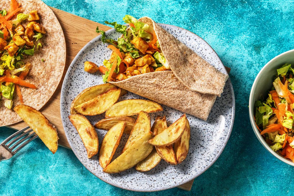 Satay Chicken Wraps