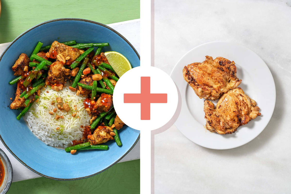 Bols de poulet style satay