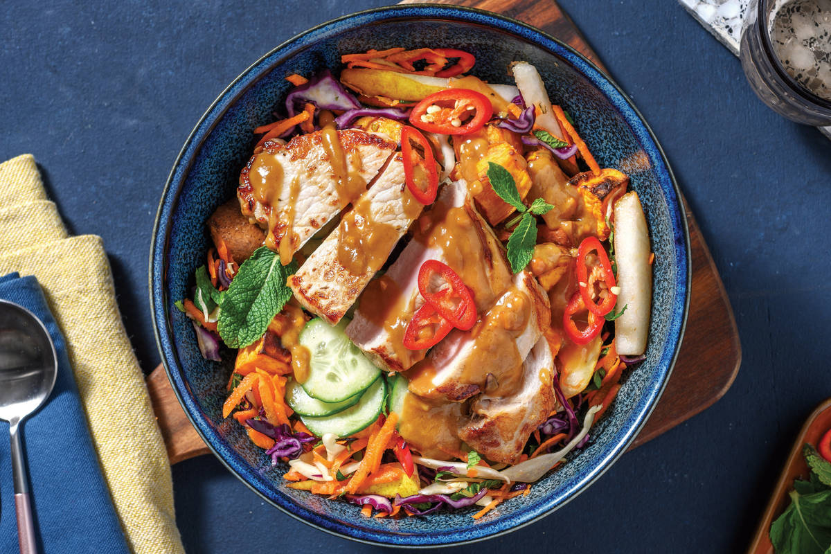Satay Pork Slaw Bowl