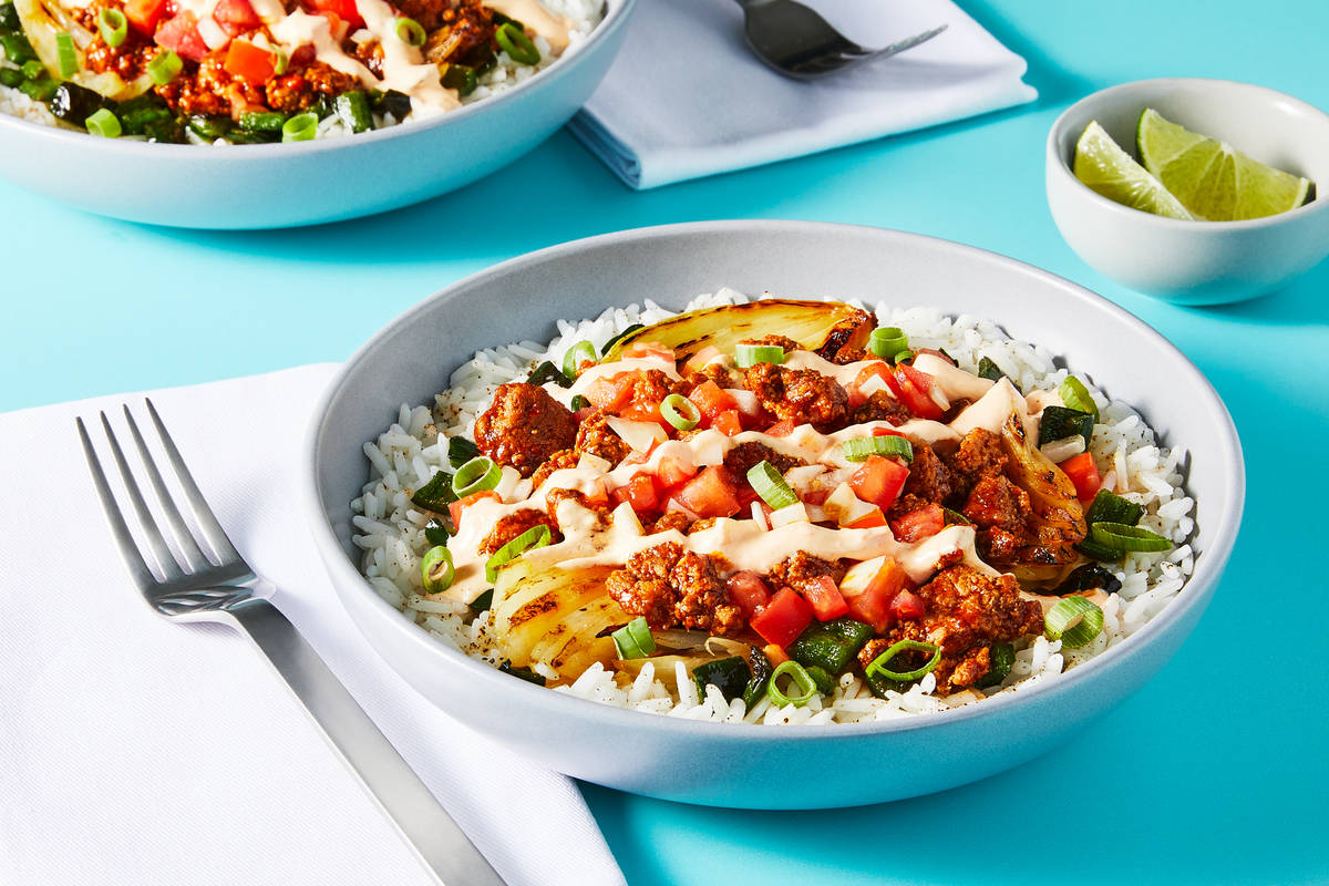 Saucy Pork Burrito Bowls