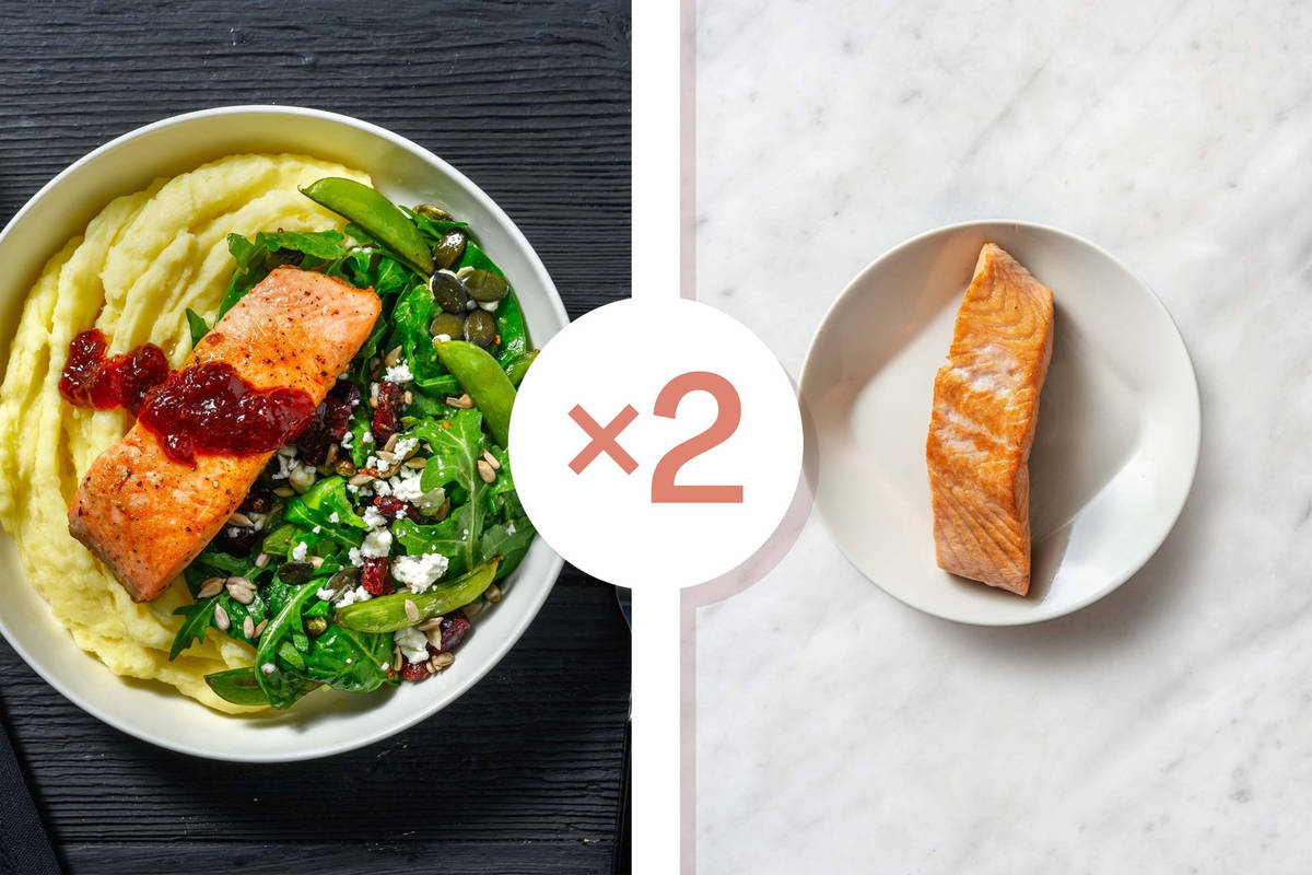 Saumon double glacé aux canneberges