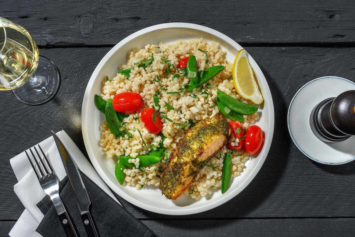 Roasted Pesto Double Salmon