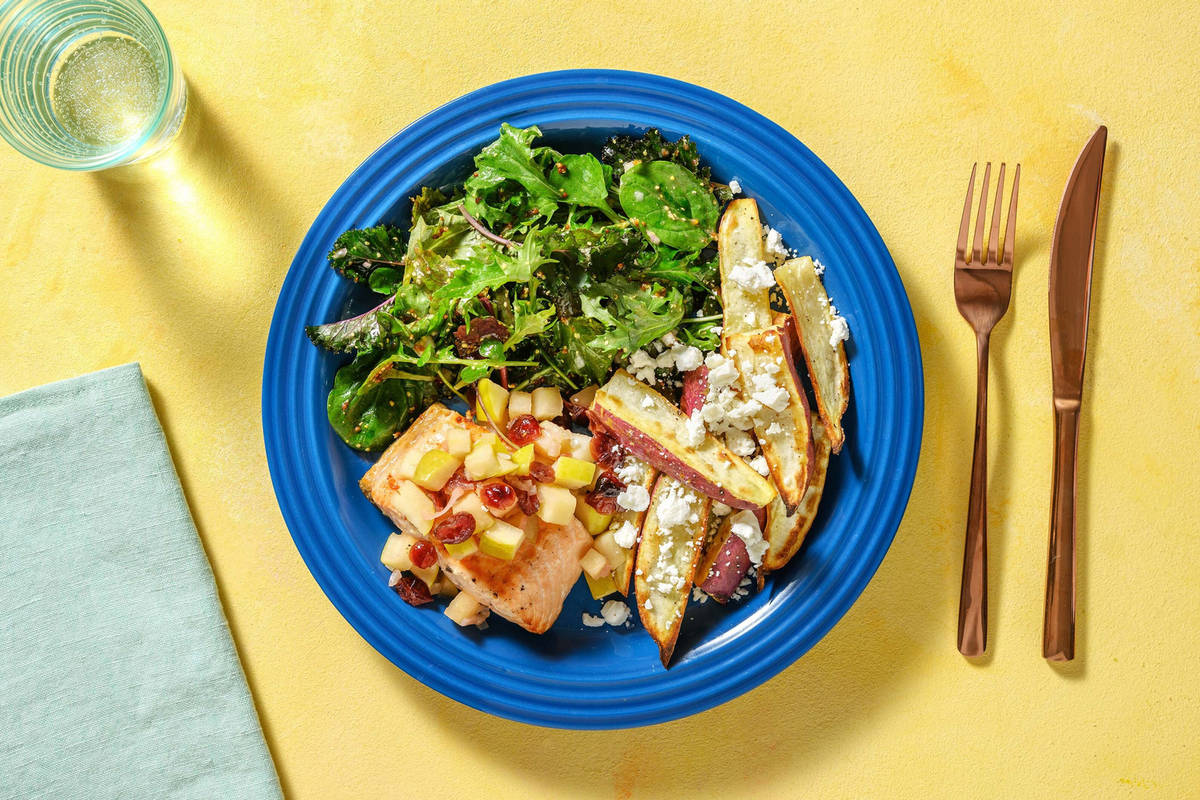 Speedy Salmon and Warm Cranberry Relish