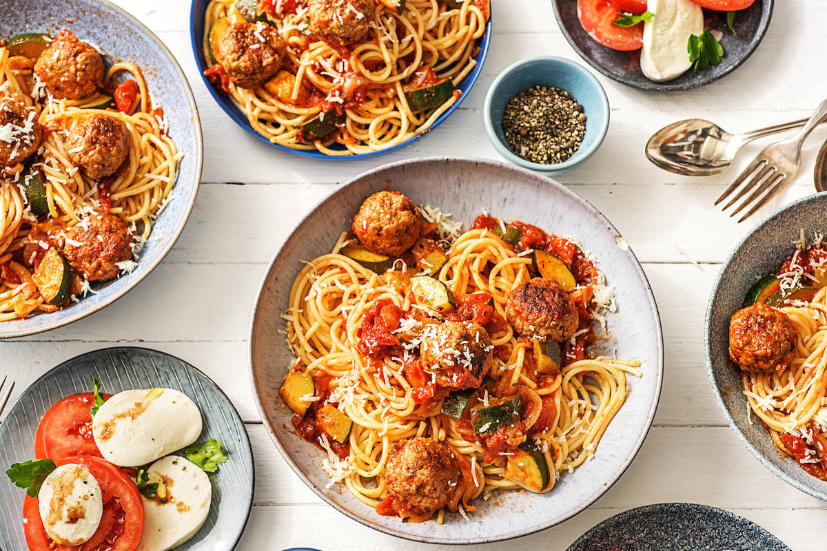 Sausage Meatball Spaghetti
