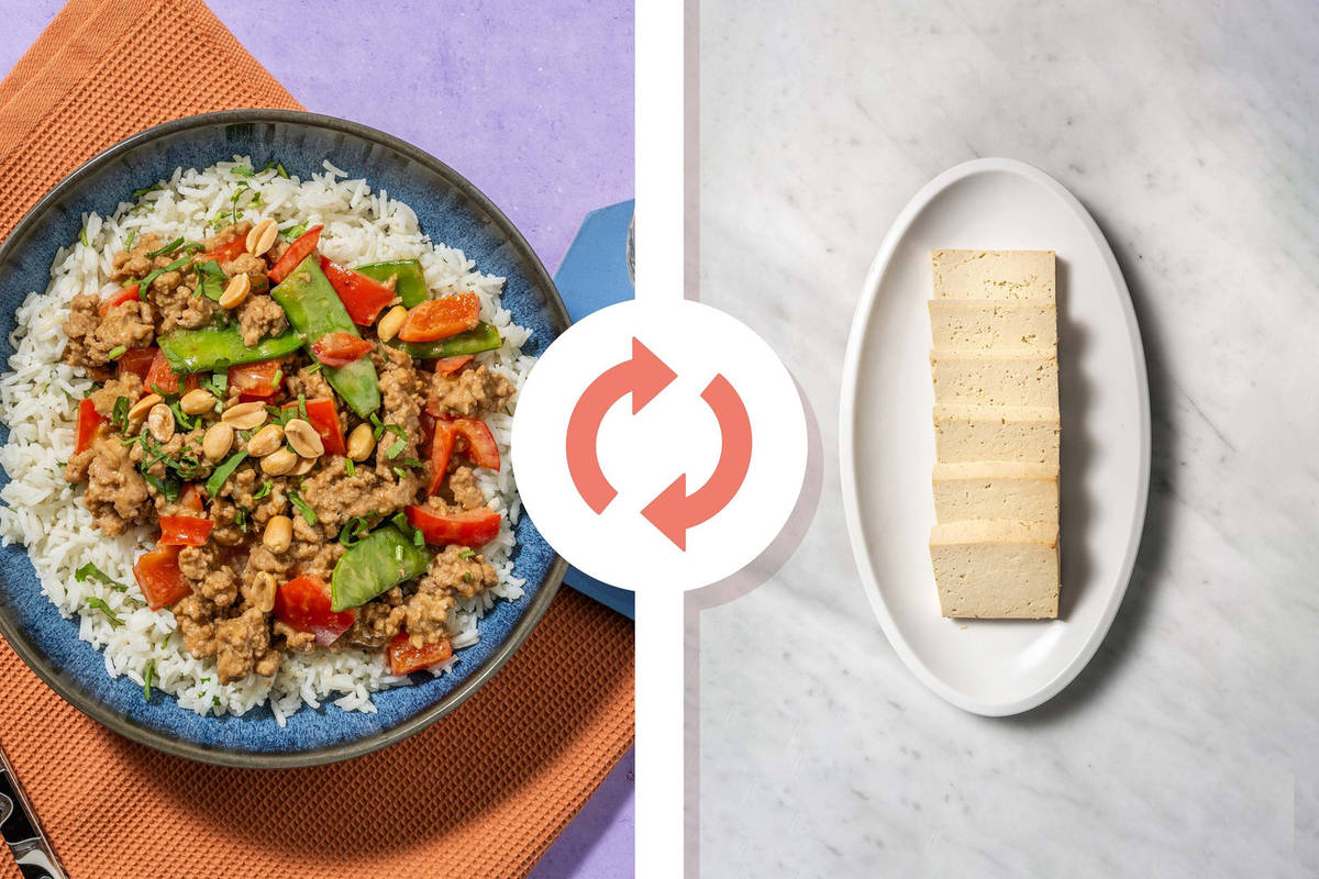 Sauté de tofu émietté aux arachides