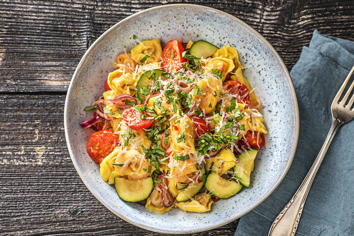 Scharfe Pilz-Tortellini-Pfanne