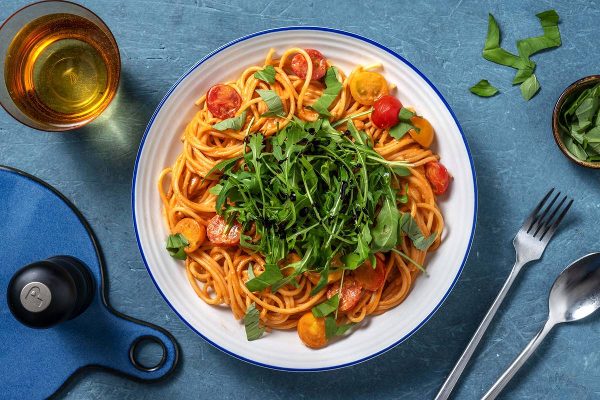 Ricotta e Noci! Spaghetti mit Walnusspesto