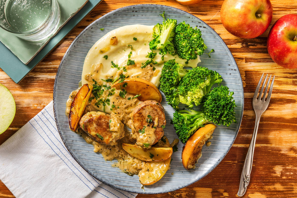 Schweinefilet mit Apfel-Senf-Soße
