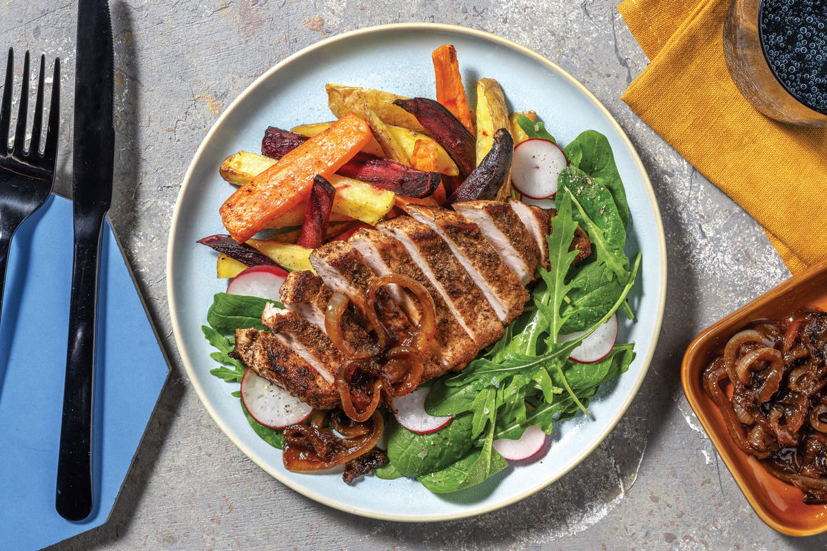 Seared Pork & Caramelised Onion Sauce