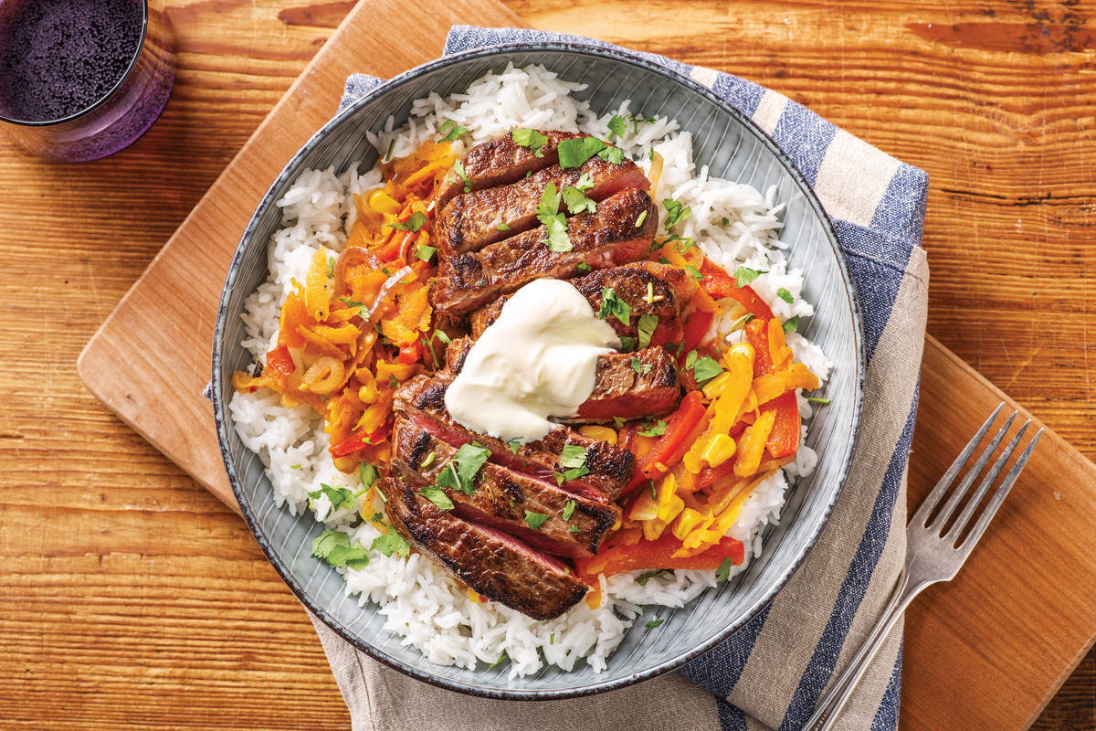 Seared Beef Fajita Bowl