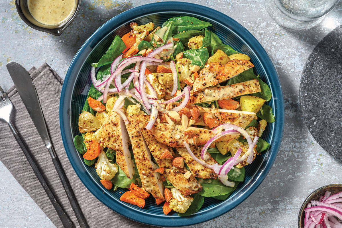 Seared Chicken & Warm Roast Cauliflower Salad