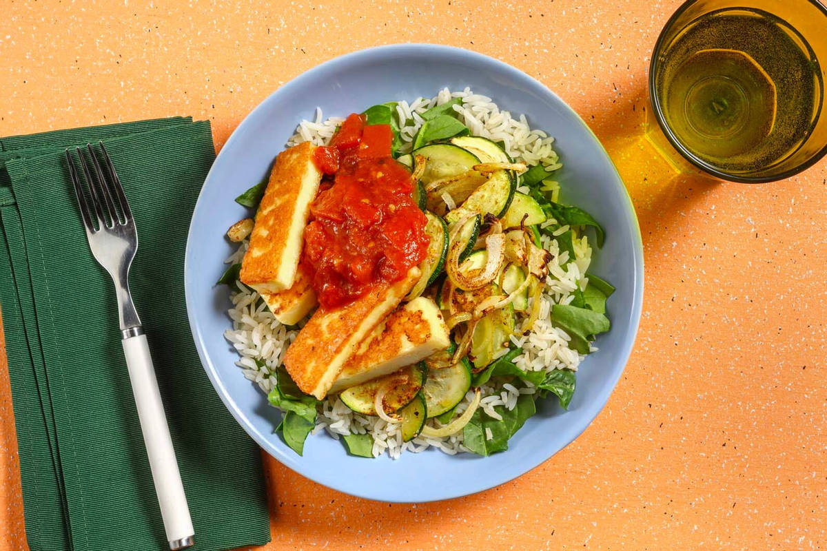 Seared Halloumi & Smoky Tomato Chutney