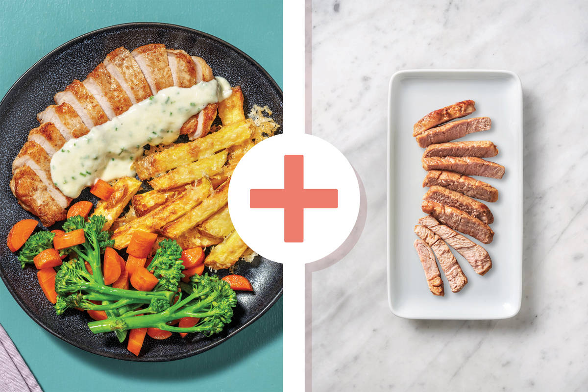 Double Pork & Creamy Garlic-Chive Sauce