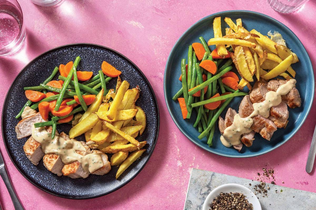 Seared Pork & Parmesan Fries