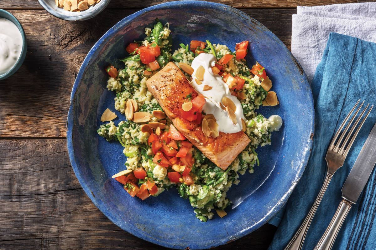 Seared Salmon & Herbed Couscous