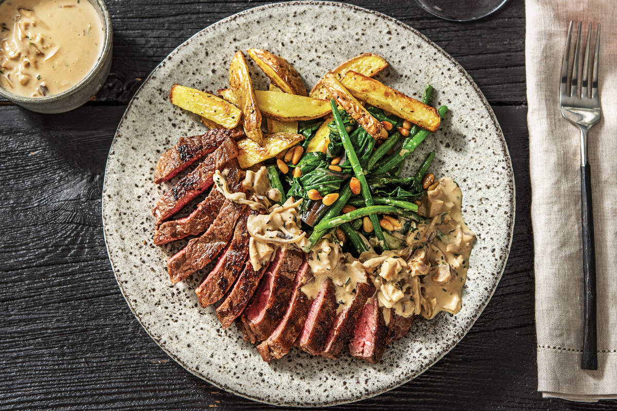 Sirloin Steak & Porcini Mushroom Sauce