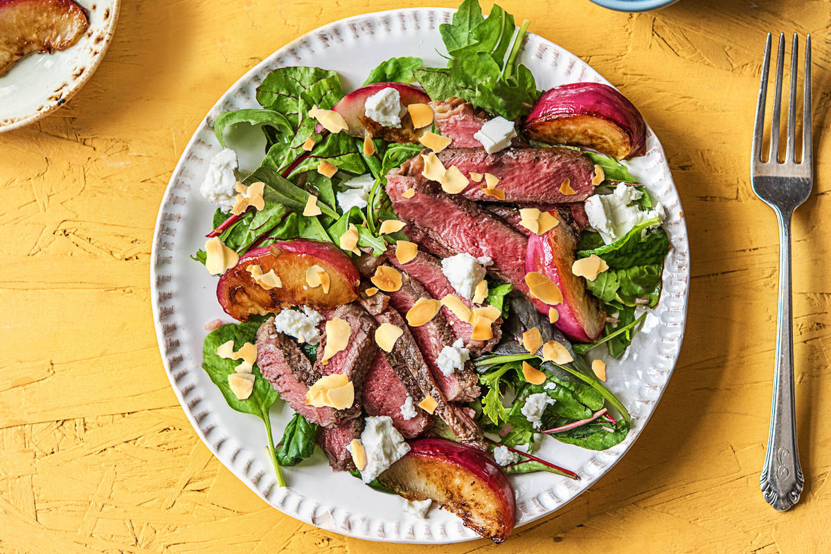 Seared Steak and Charred Nectarine Salad