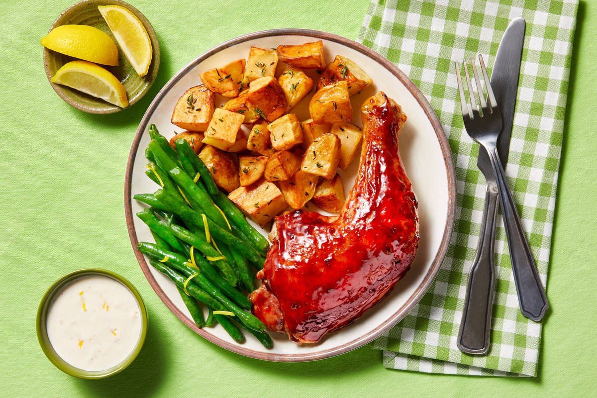 Sheet Pan Cherry-Glazed Chicken Legs