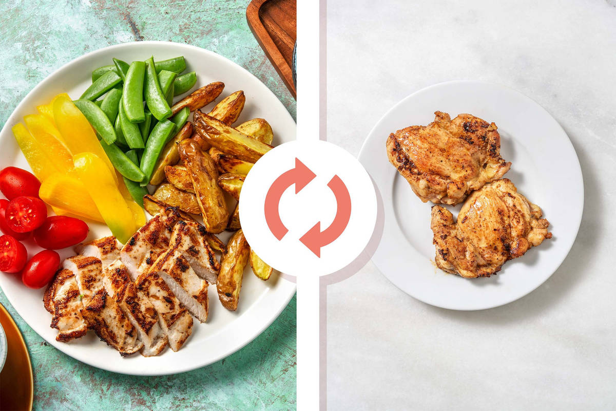 Hauts de cuisses de poulet au poivre au citron sur une seule plaque à cuisson