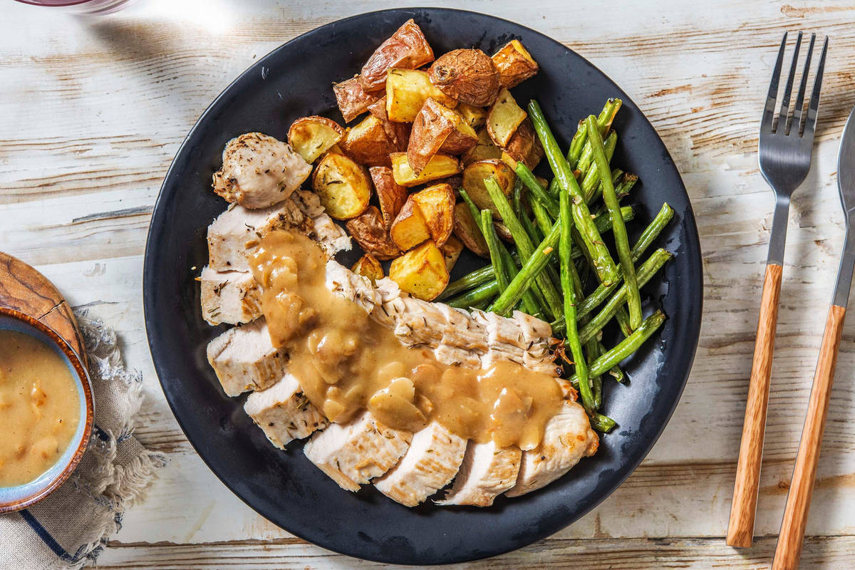 Sheet-Pan Turkey Almondine