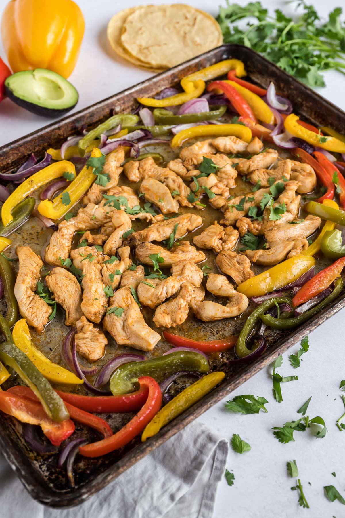 Easy Sheet Pan Chicken Fajitas