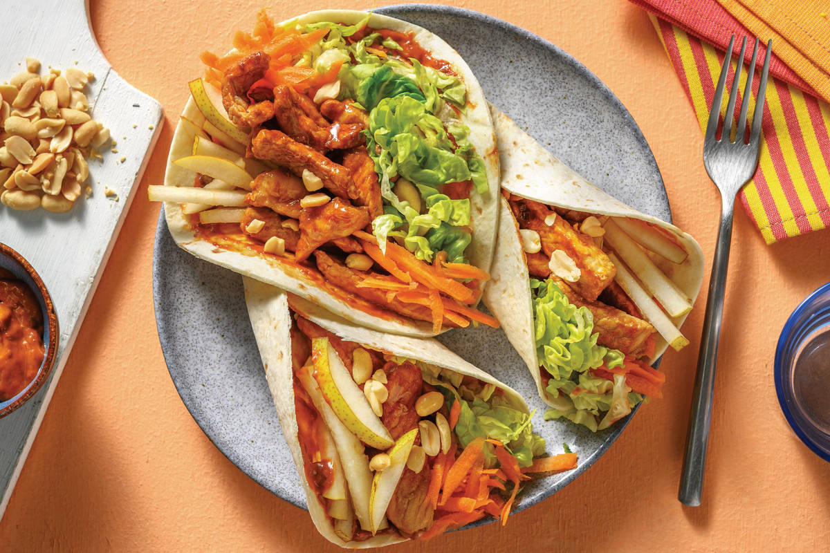 Sichuan-Glazed Pork Tacos