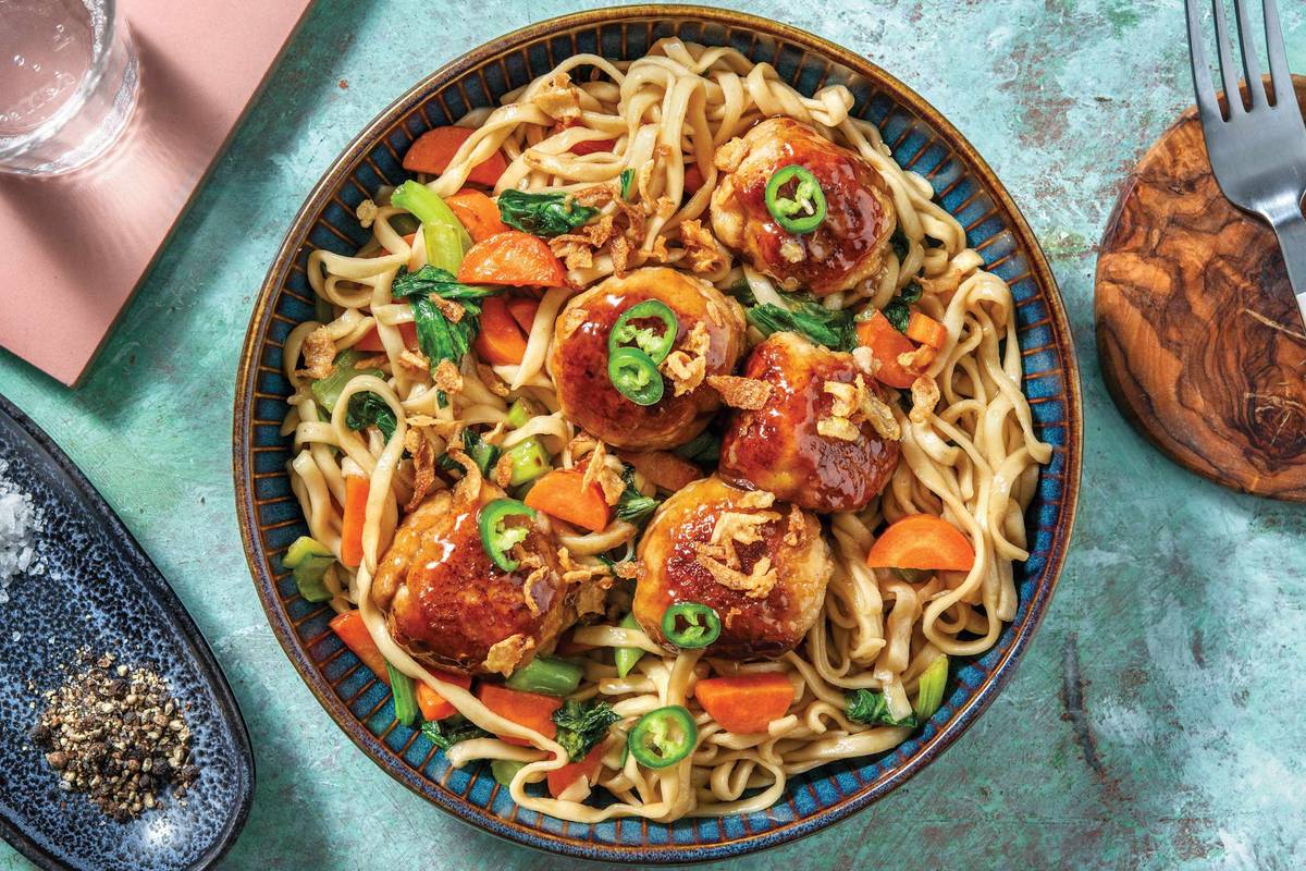 Char Siu-Glazed Pork Meatballs