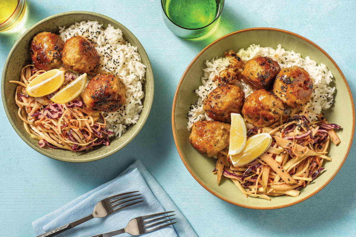 Teriyaki-Glazed Pork Rissoles